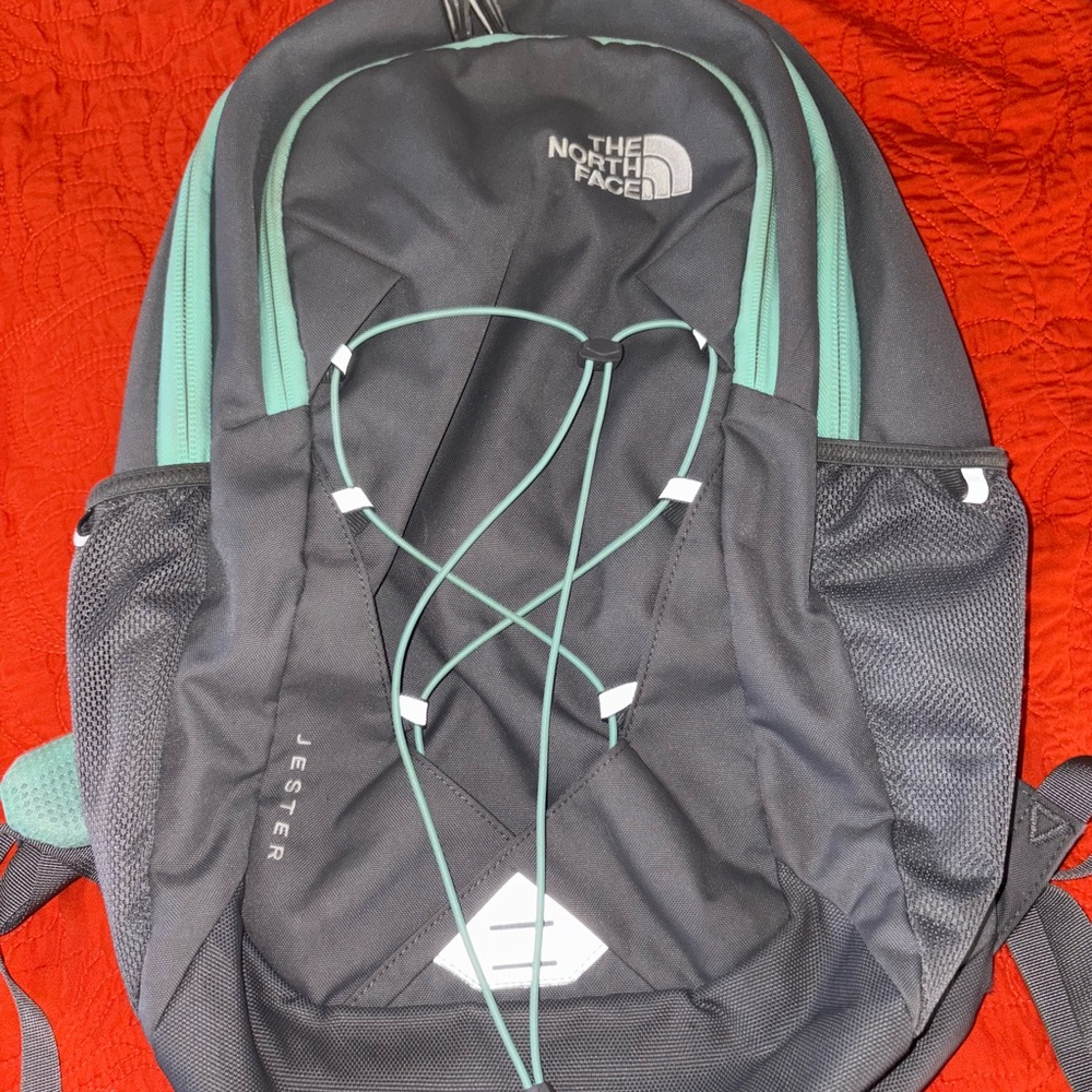 The North Face Jester Backpack in Gray and Mint